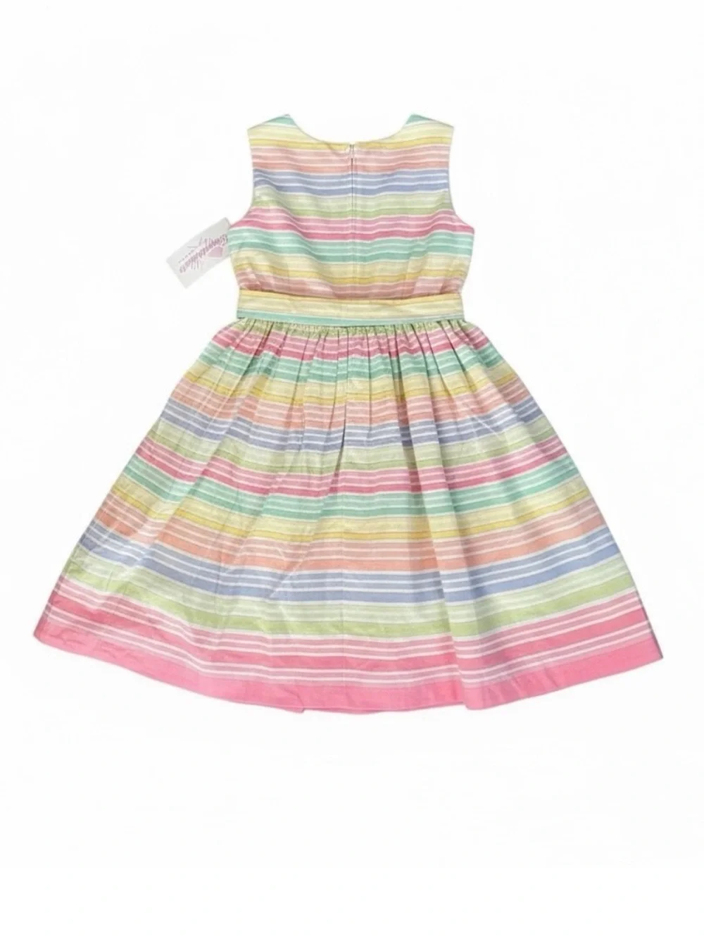 NWT Bonnie Jean Pastel Stripe Party Dress – Girls Size 7